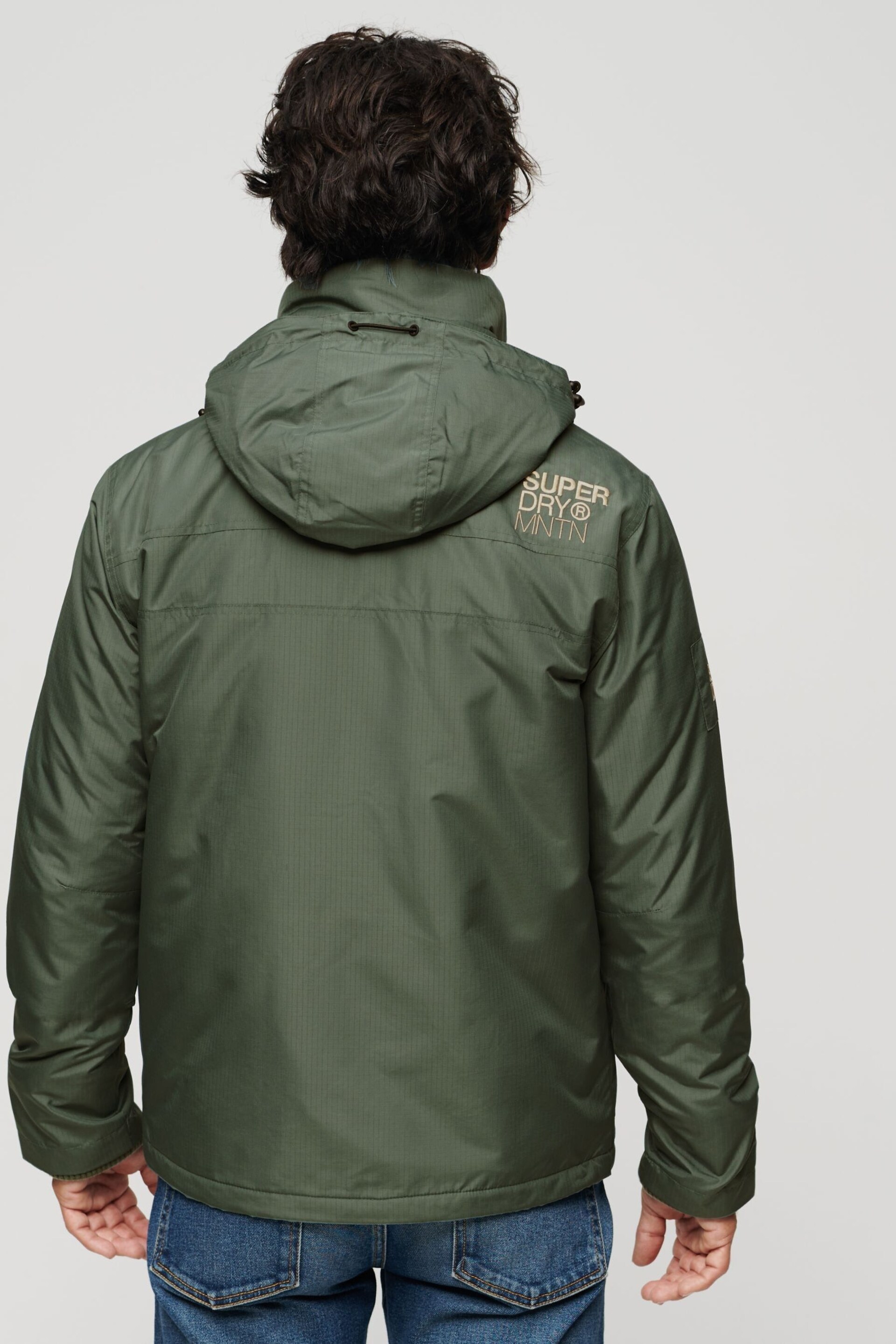 Superdry Green Hooded Mountain SD Windbreaker Jacket - Image 2 of 4