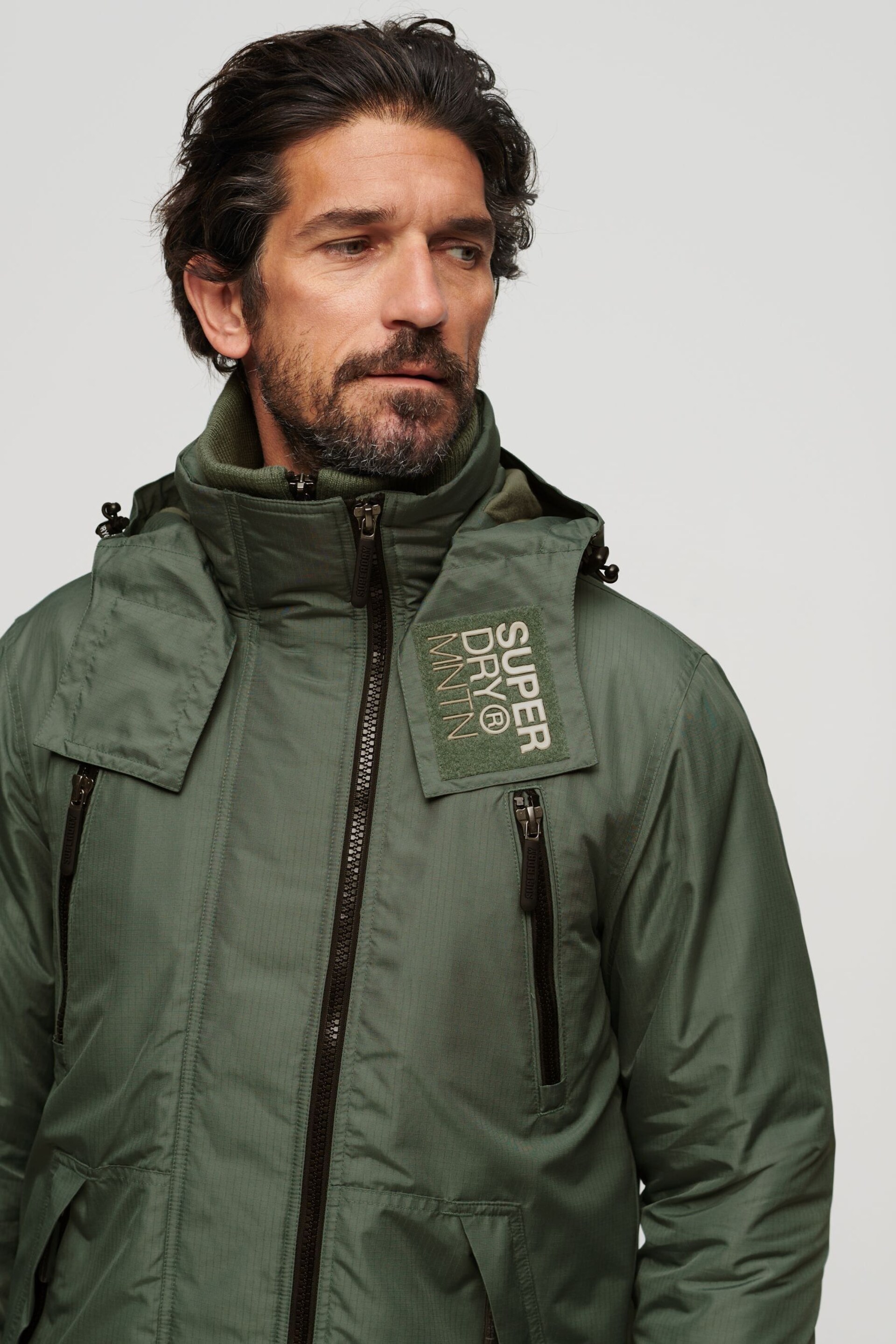 Superdry Green Hooded Mountain SD Windbreaker Jacket - Image 4 of 4