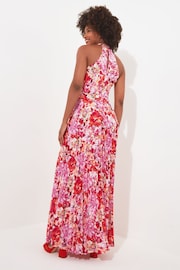 Joe Browns Pink Petite Floral Print Halterneck Maxi Dress - Image 3 of 5