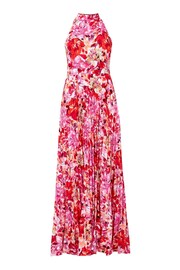 Joe Browns Pink Petite Floral Print Halterneck Maxi Dress - Image 5 of 5