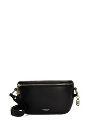 Dune London Black Small Dent Curved Cross-Body Bag - Image 3 of 6