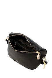 Dune London Black Small Dent Curved Cross-Body Bag - Image 5 of 6