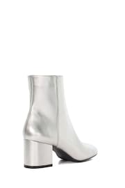 Dune London Silver Ottack Low Block Heel Boots - Image 4 of 5