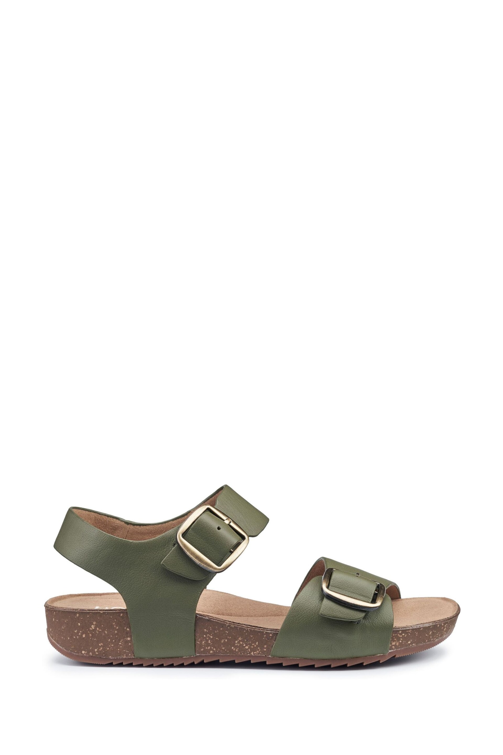Hotter Dark Green Tourist II Buckle Extra Wide Fit Sandals - Image 1 of 4
