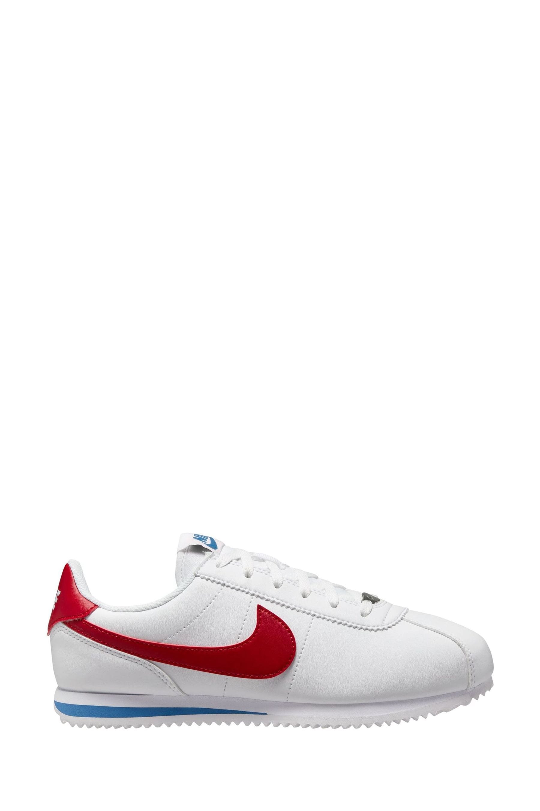Buy Nike White Blue Red Youth Cortez Trainers from Next Georgia