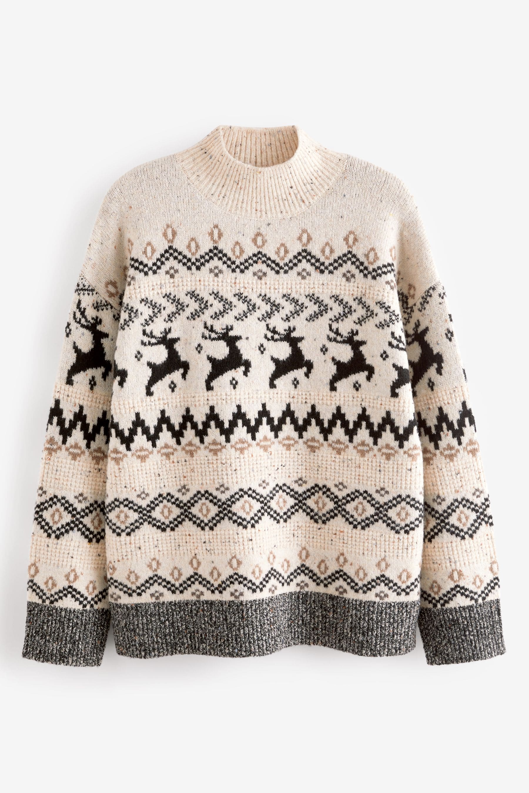 Buy Black White Matching Family Womens Christmas Fairisle Pattern Stag Jumper from Next Canada