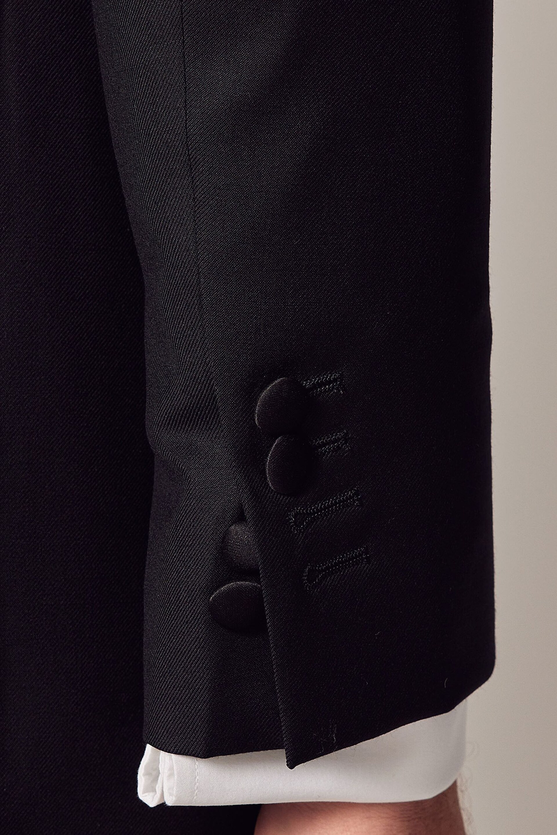 Hawes & Curtis Slim Shawl Dinner Black Jacket - Image 5 of 6