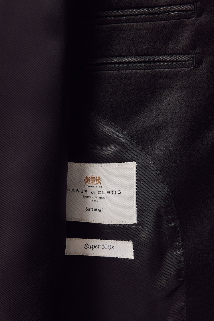 Hawes & Curtis Slim Shawl Dinner Black Jacket - Image 6 of 6