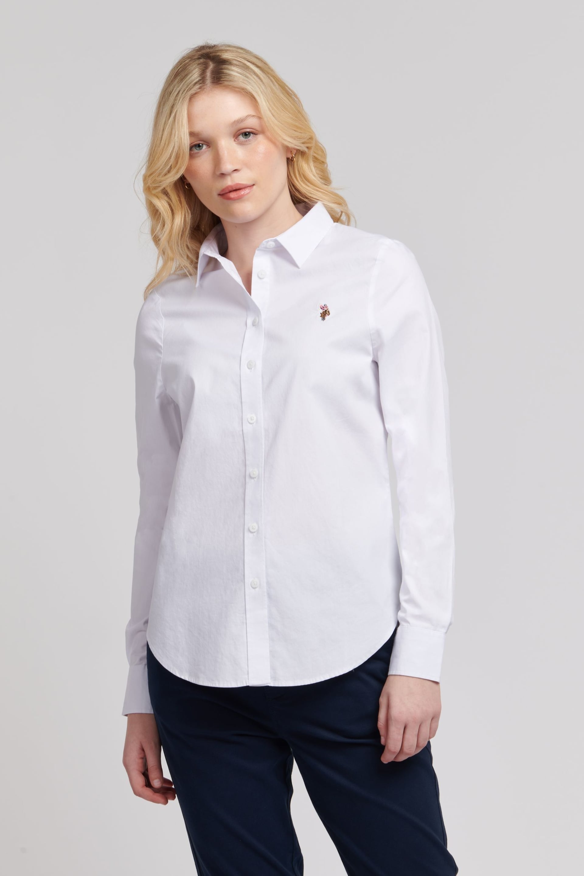 U.S. Polo Assn. Womens Classic Fit Oxford Shirt - Image 1 of 8