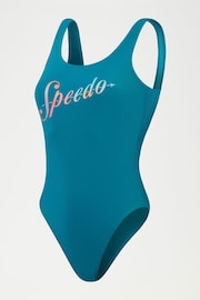 Speedo Womens Logo Deep U-Back One Piece Swimsuit - Image 5 of 8