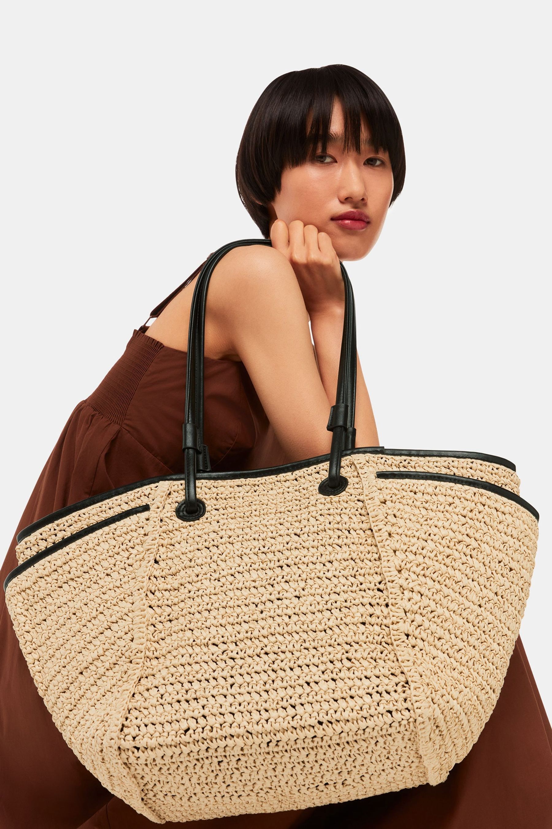 Whistles straw clutch discount