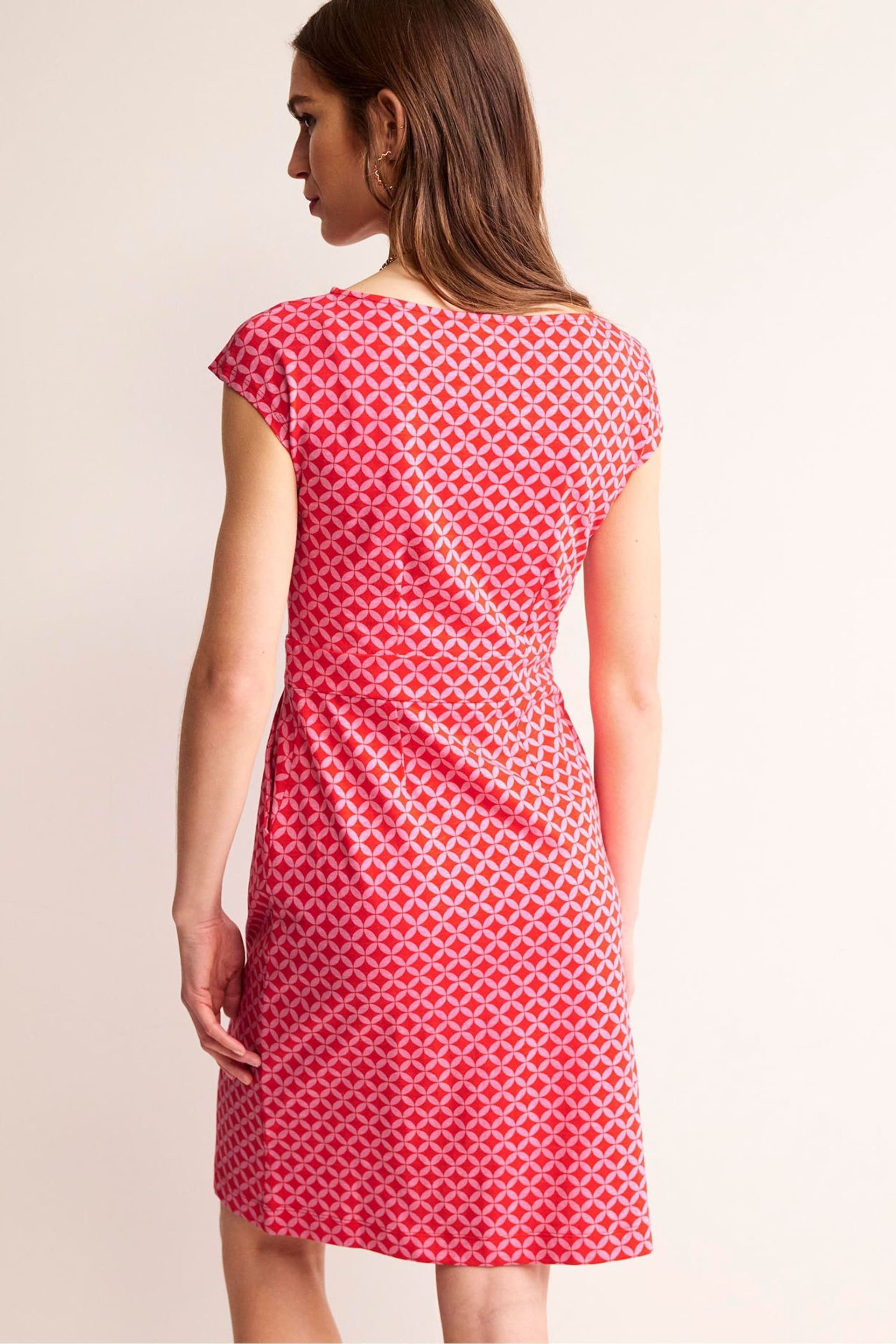 Boden Red Florrie Jersey Dress - Image 4 of 6