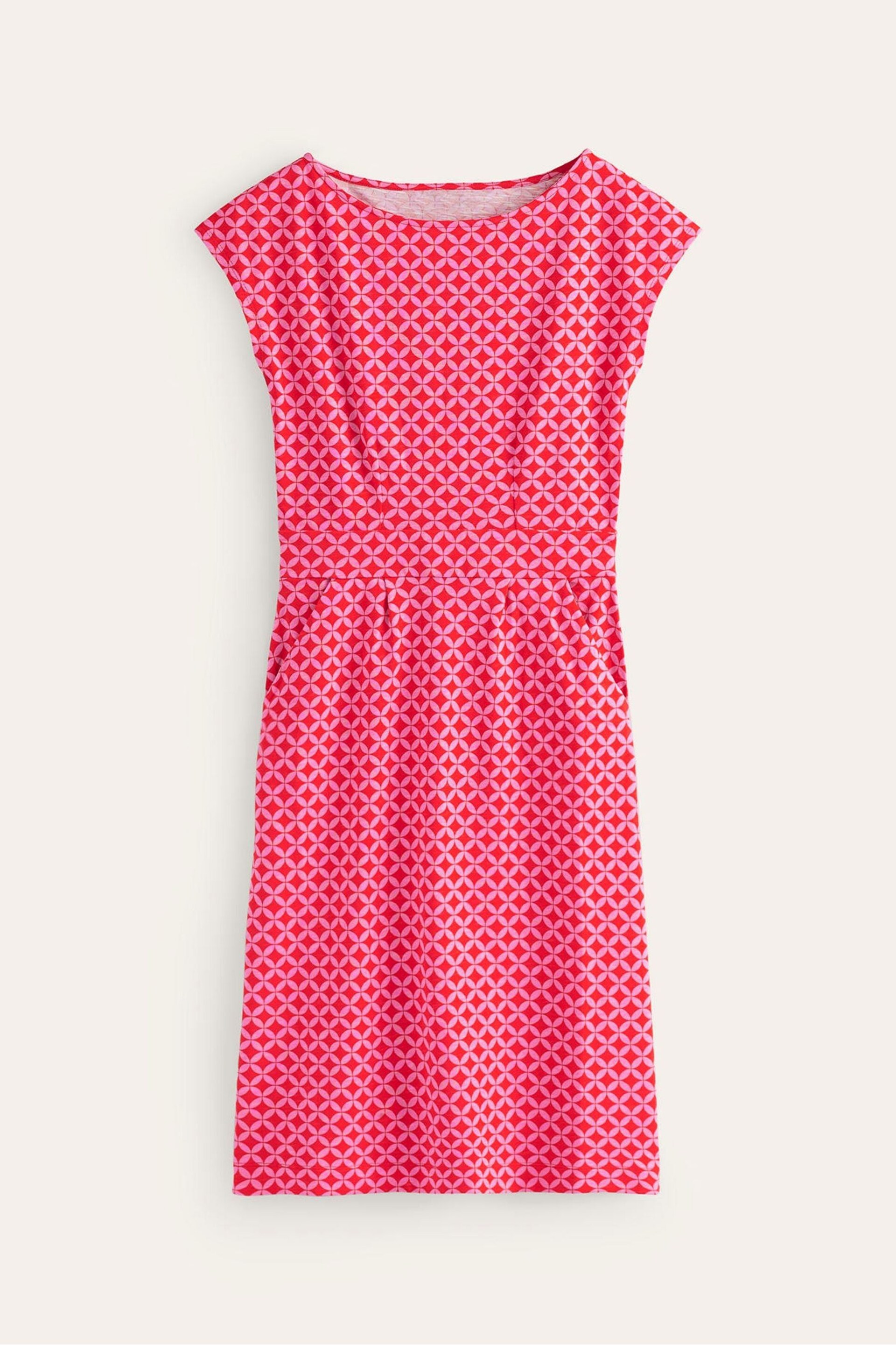 Boden Red Florrie Jersey Dress - Image 6 of 6