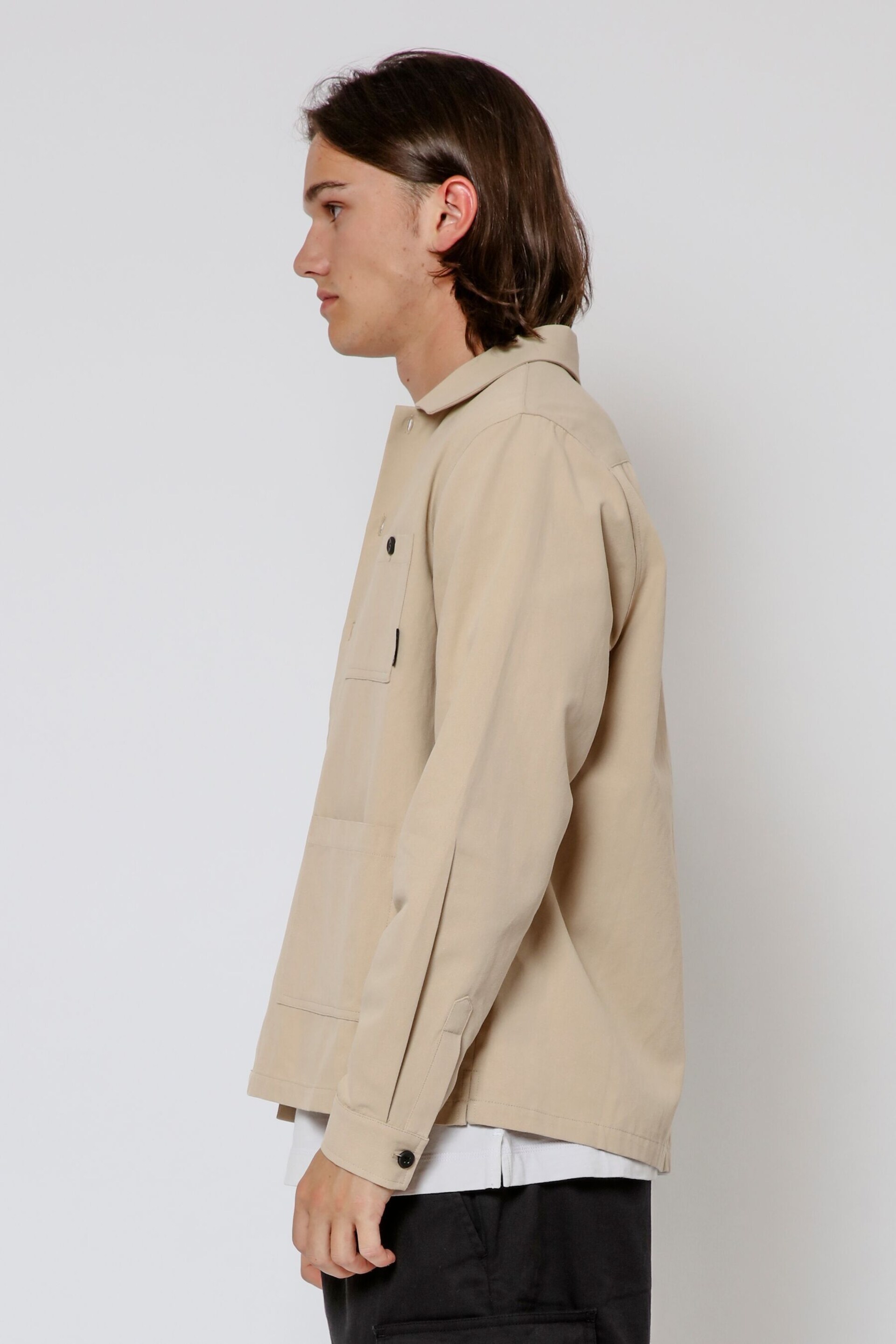 Religion Brown Button Up Drill Overshirt - Image 3 of 4