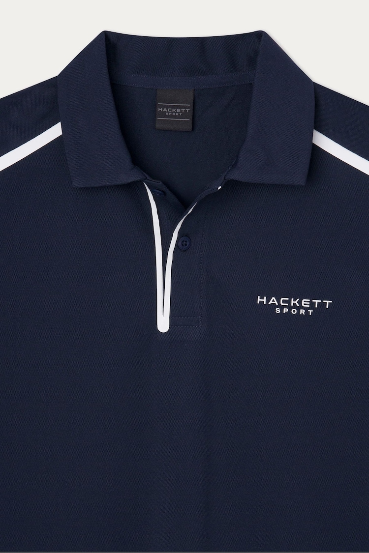 Hackett London Men Blue Short Sleeve Polo Shirt - Image 3 of 3