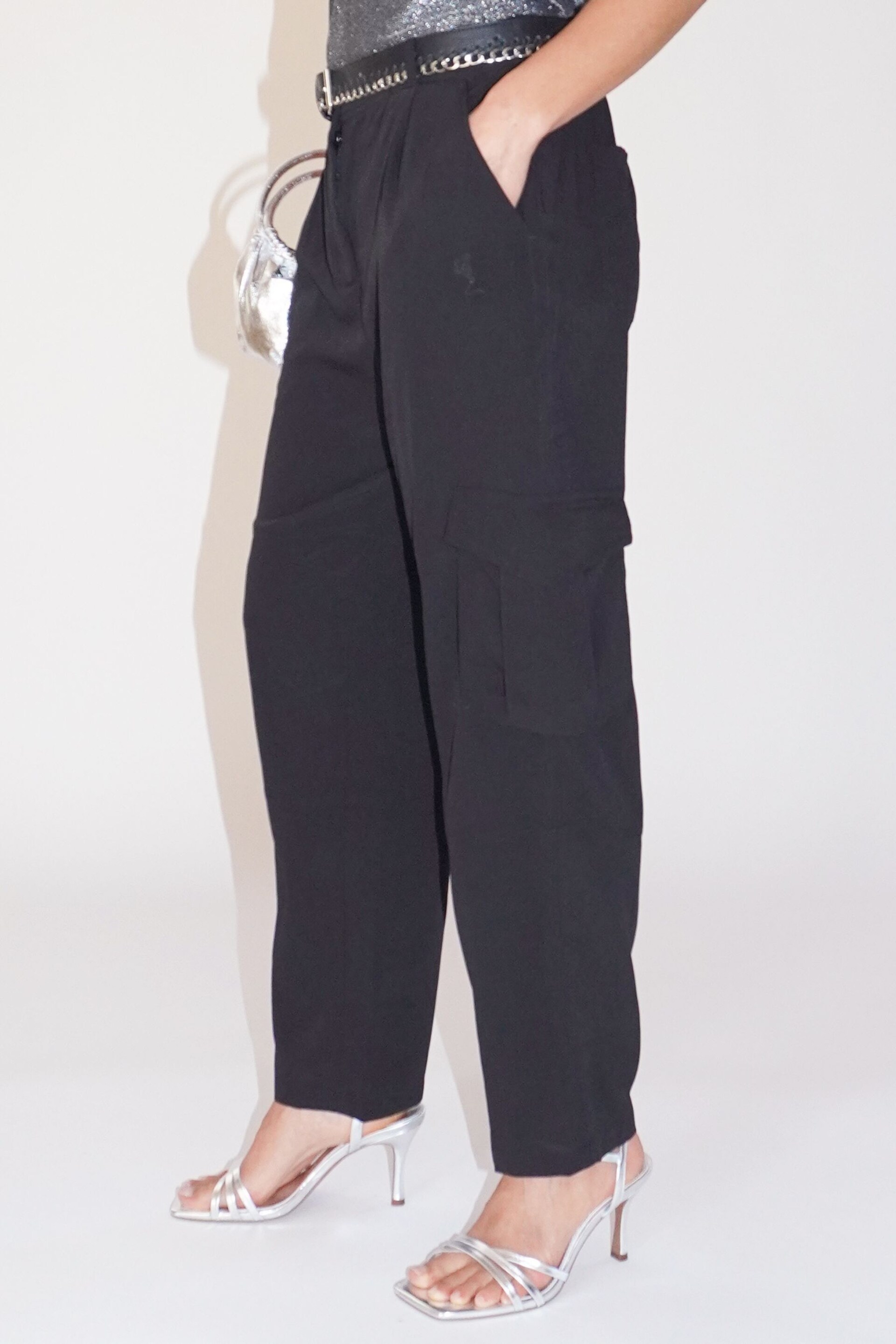 Religion Black Utility Style Ray Cargo Trousers - Image 2 of 5