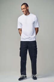 Black Regular Fit Soft Touch Utility Cargo Trousers - Image 2 of 11