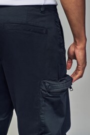 Black Regular Fit Soft Touch Utility Cargo Trousers - Image 6 of 11