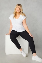 Live Unlimited Curve Black Jersey Regular Length Leggings - Image 1 of 5