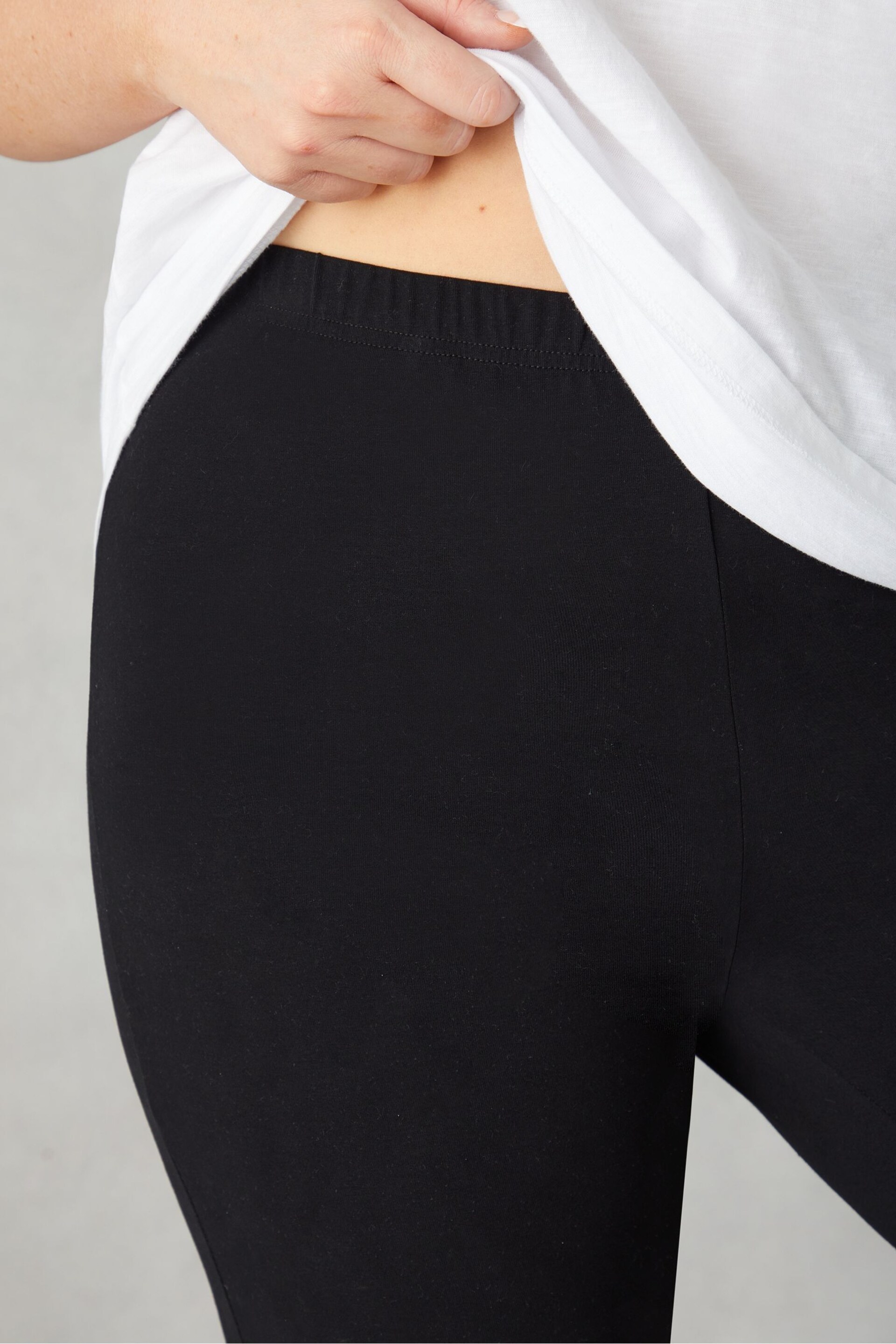 Live Unlimited Curve Black Jersey Regular Length Leggings - Image 3 of 5