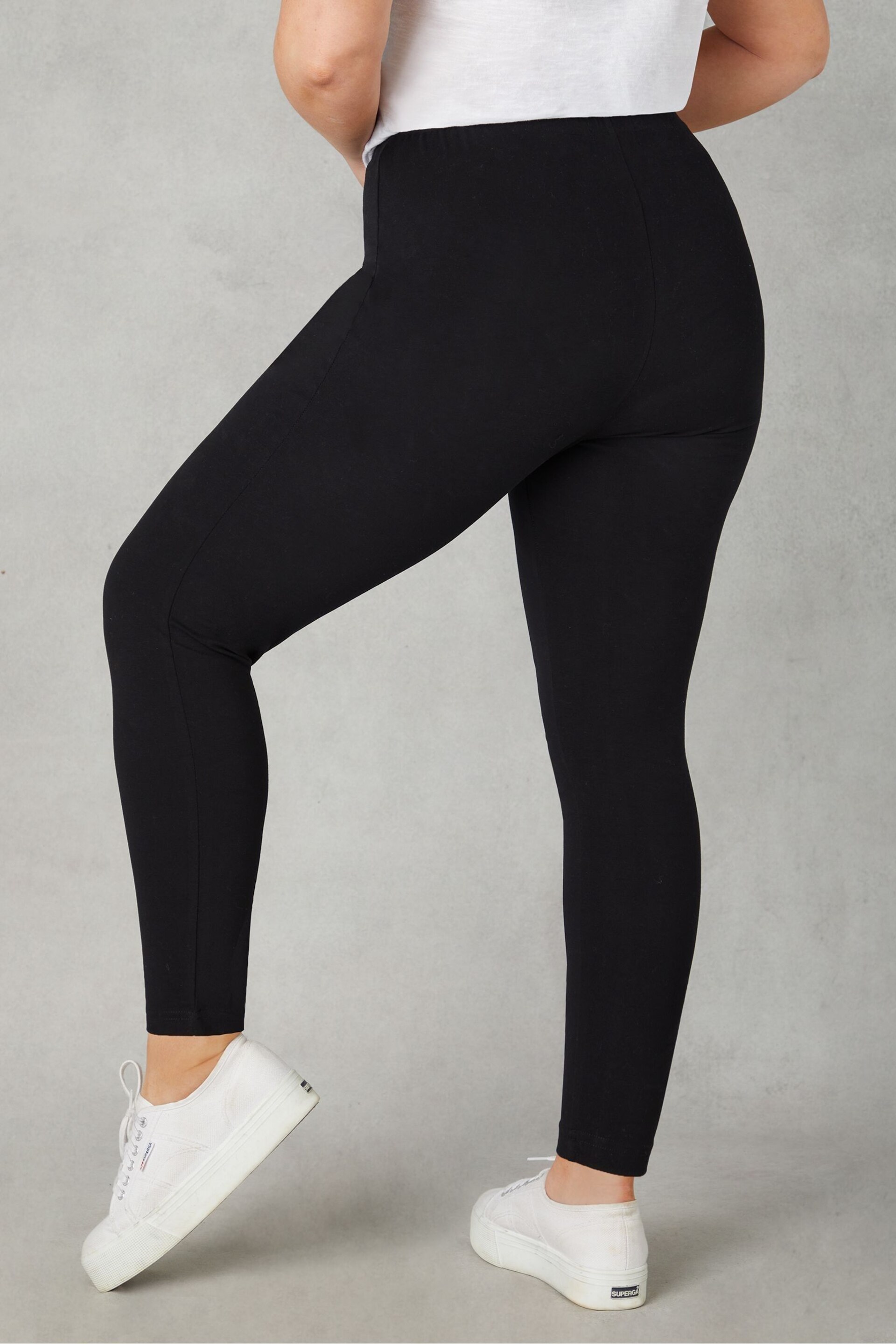 Live Unlimited Curve Black Jersey Regular Length Leggings - Image 4 of 5