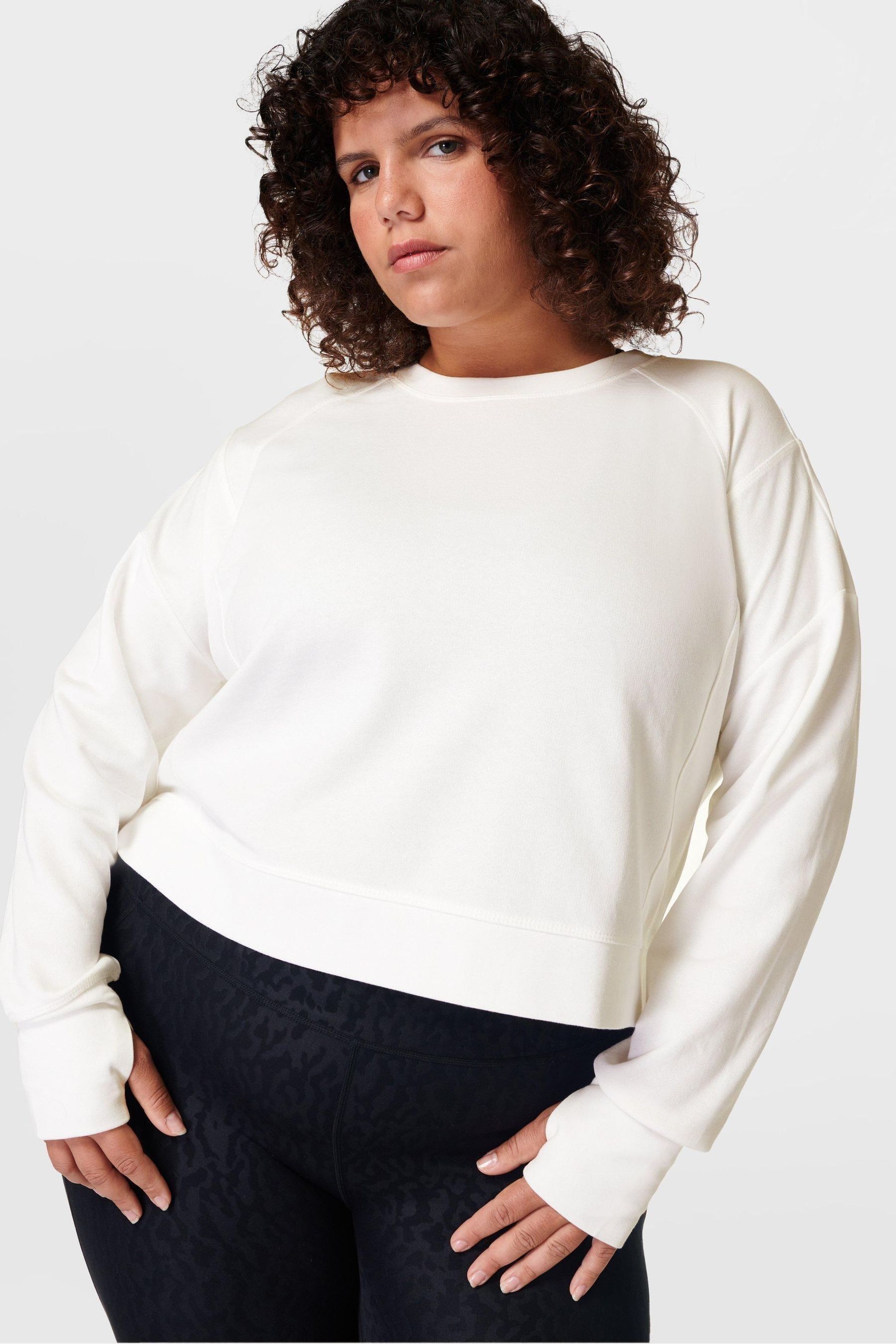 Plus size crop sweatshirt sale