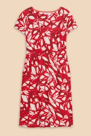 White Stuff Red Tallie EcoVero™ Jersey Dress - Image 5 of 7