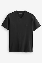 BOSS Blue V-Neck Cotton Jersey T-Shirts 3 Pack - Image 4 of 9