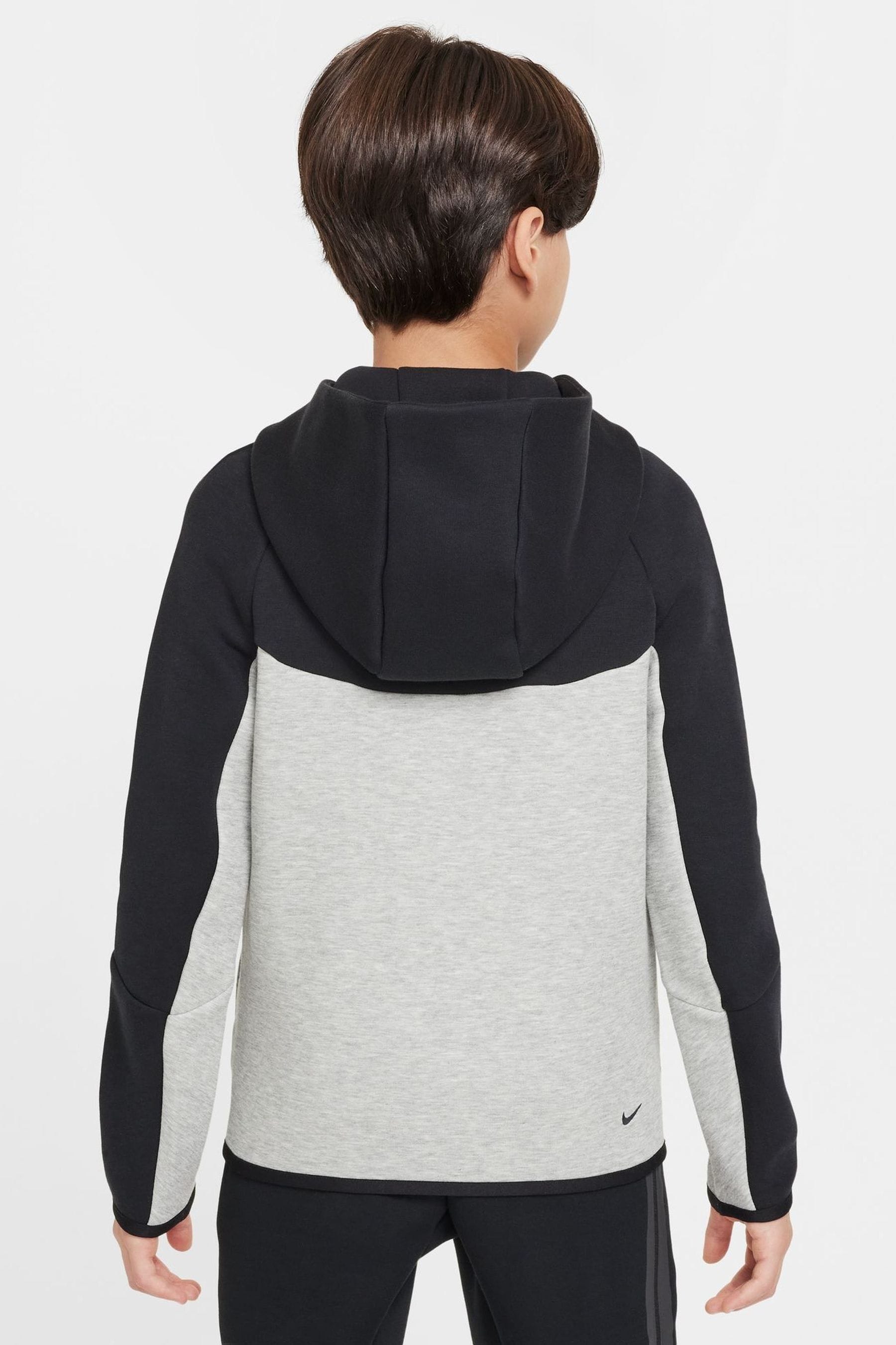 Buy Nike Black Light Grey Tech Fleece Zip Through Hoodie from Next Armenia
