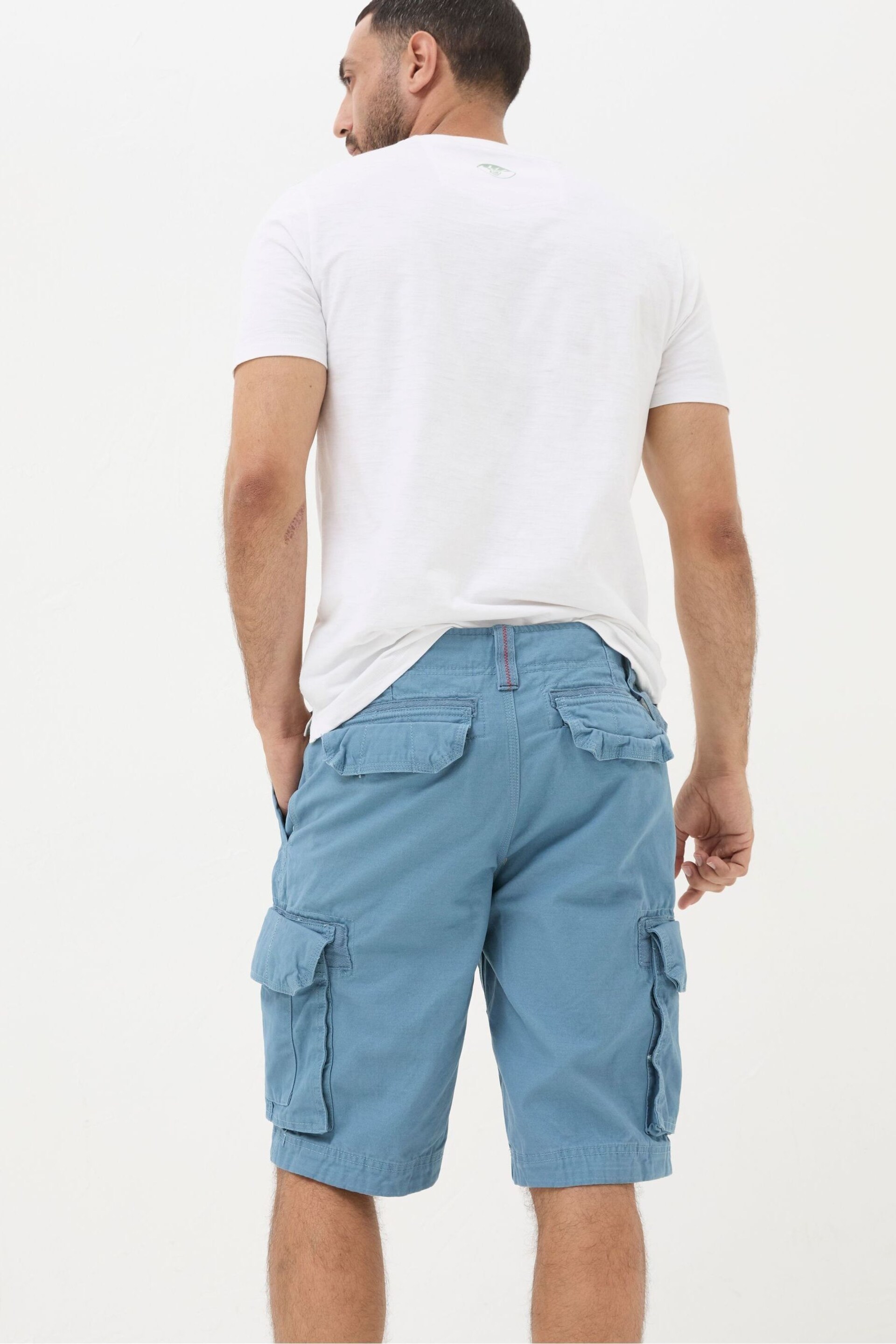 FatFace Blue Breakyard Cargo Shorts - Image 2 of 5