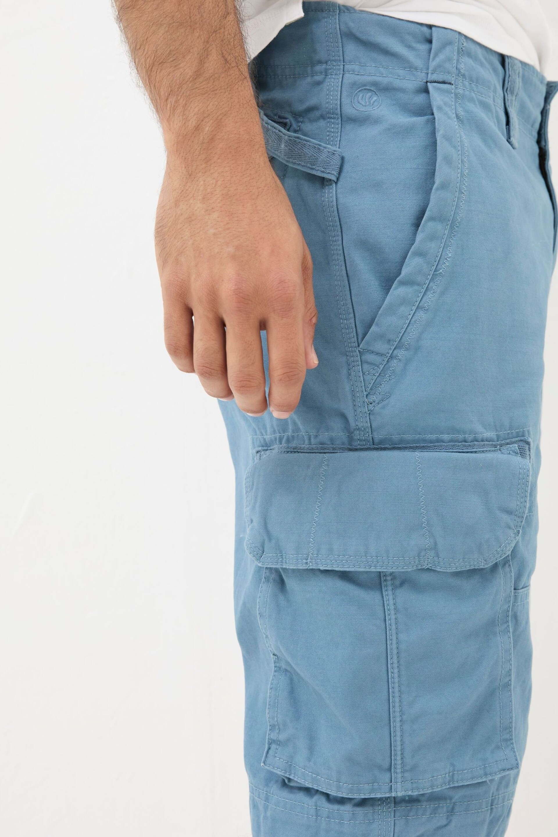 FatFace Blue Breakyard Cargo Shorts - Image 4 of 5