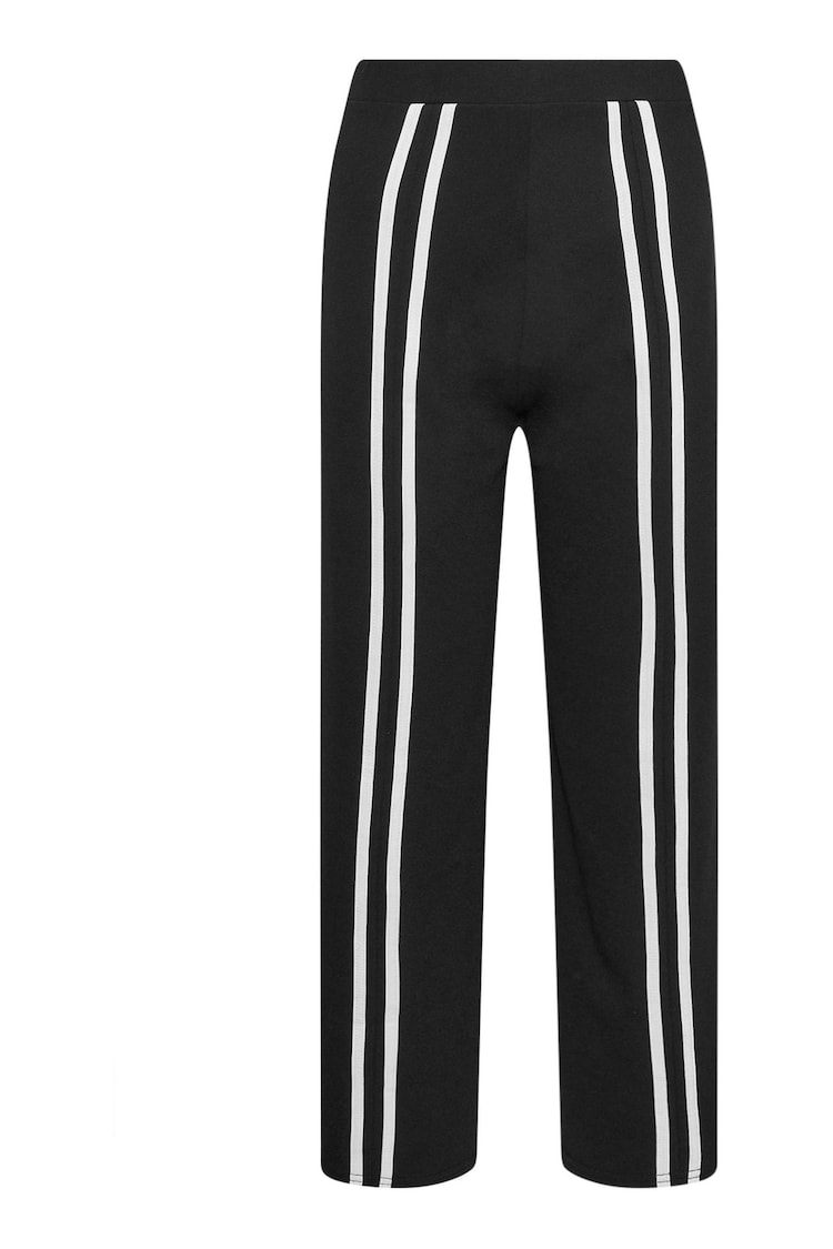 PixieGirl Petite Black Front Stripe Wide Leg Trousers - Image 5 of 5