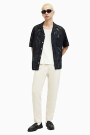 AllSaints Black Cerrito Short Sleeve Shirt - Image 5 of 8