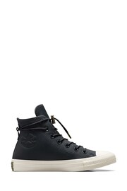 Converse Black Leather Chuck Taylor All Star Trainers - Image 4 of 8