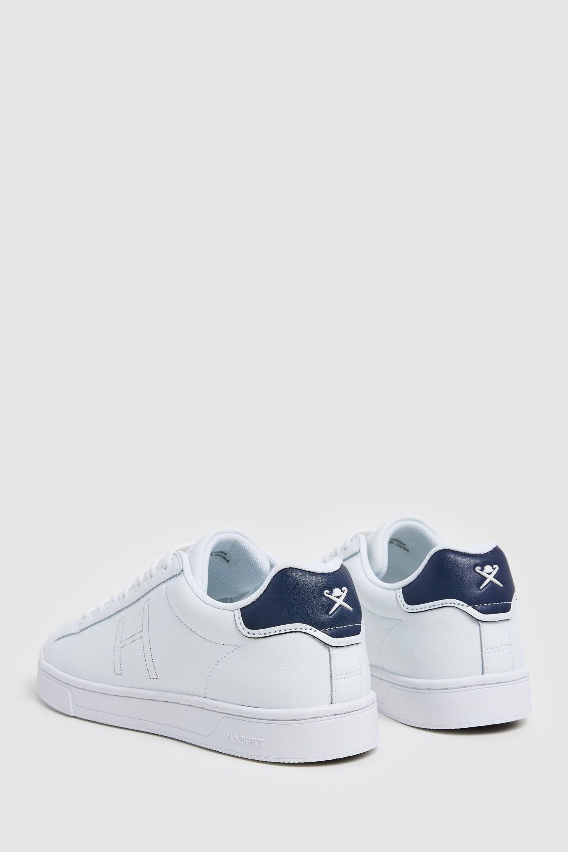 Hackett London Men Sportive White Sneakers - Image 3 of 5