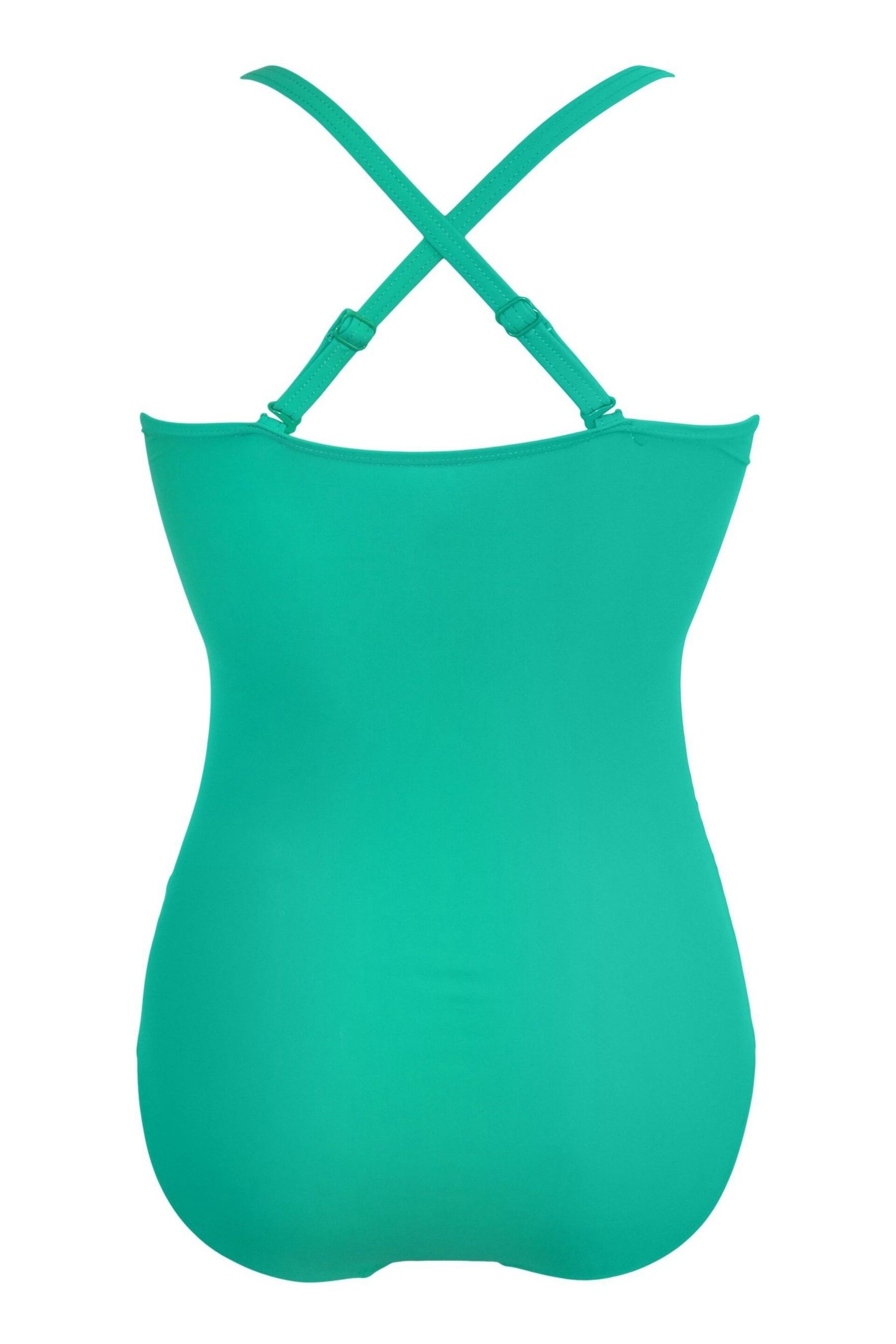 Pour Moi Turquoise Green Santa Monica Removable Straps Tummy Control Swimsuit - Image 4 of 4