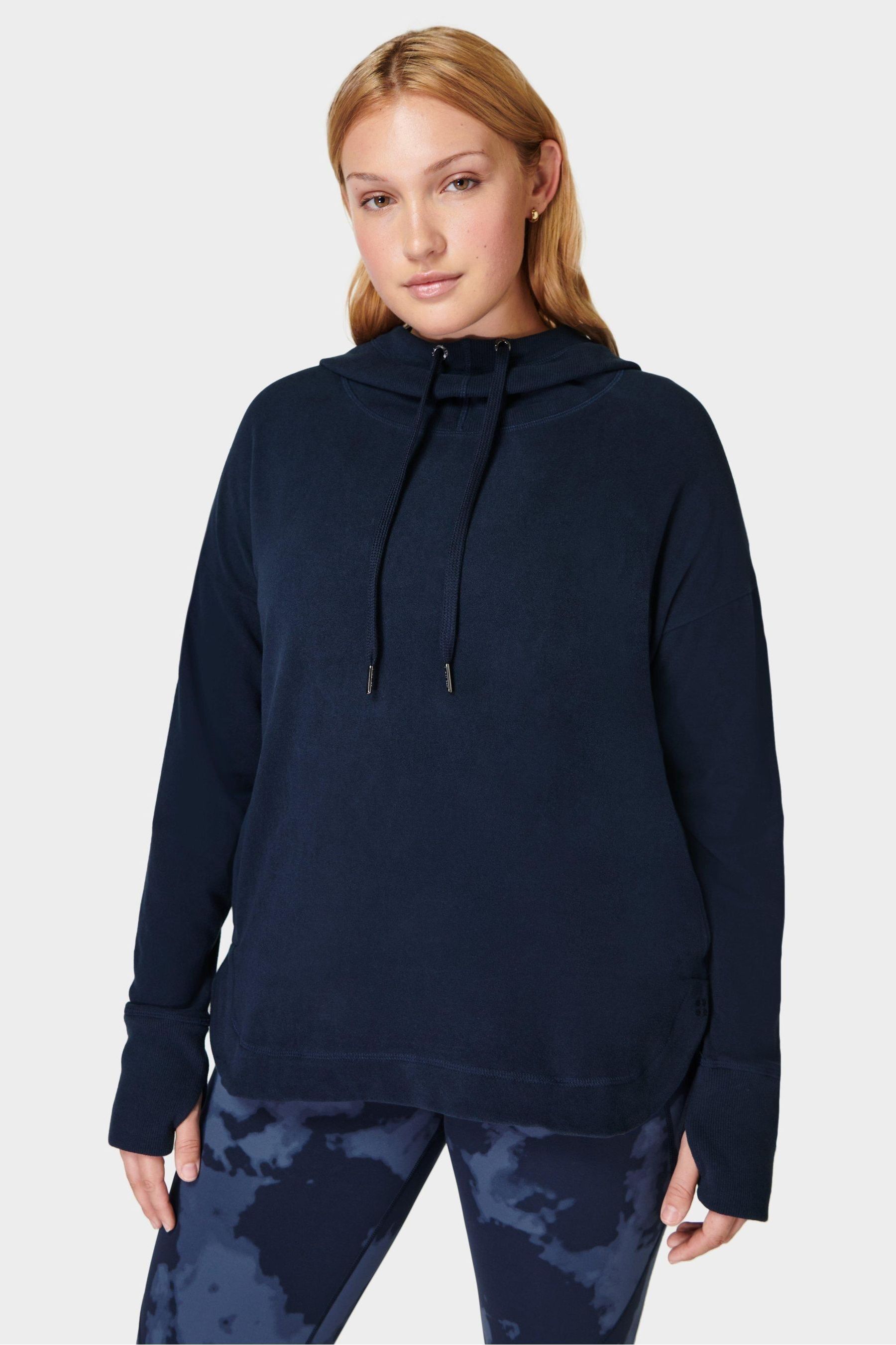 Polo drawcord fleece hoodie online