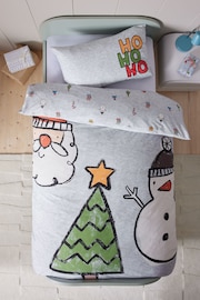 Grey Character Christmas Duvet Cover and Pillowcase Set - Image 2 of 12