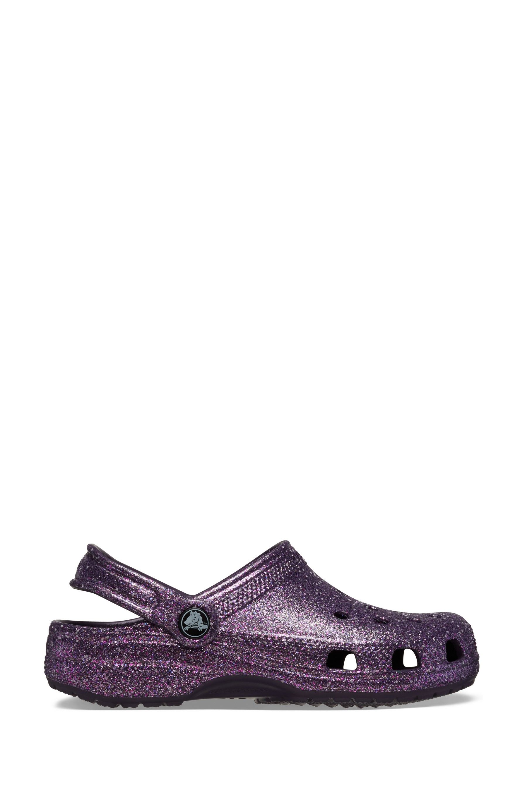 Buy Crocs Purple Kids Classic Glitter Clogs from the Next UK online shop