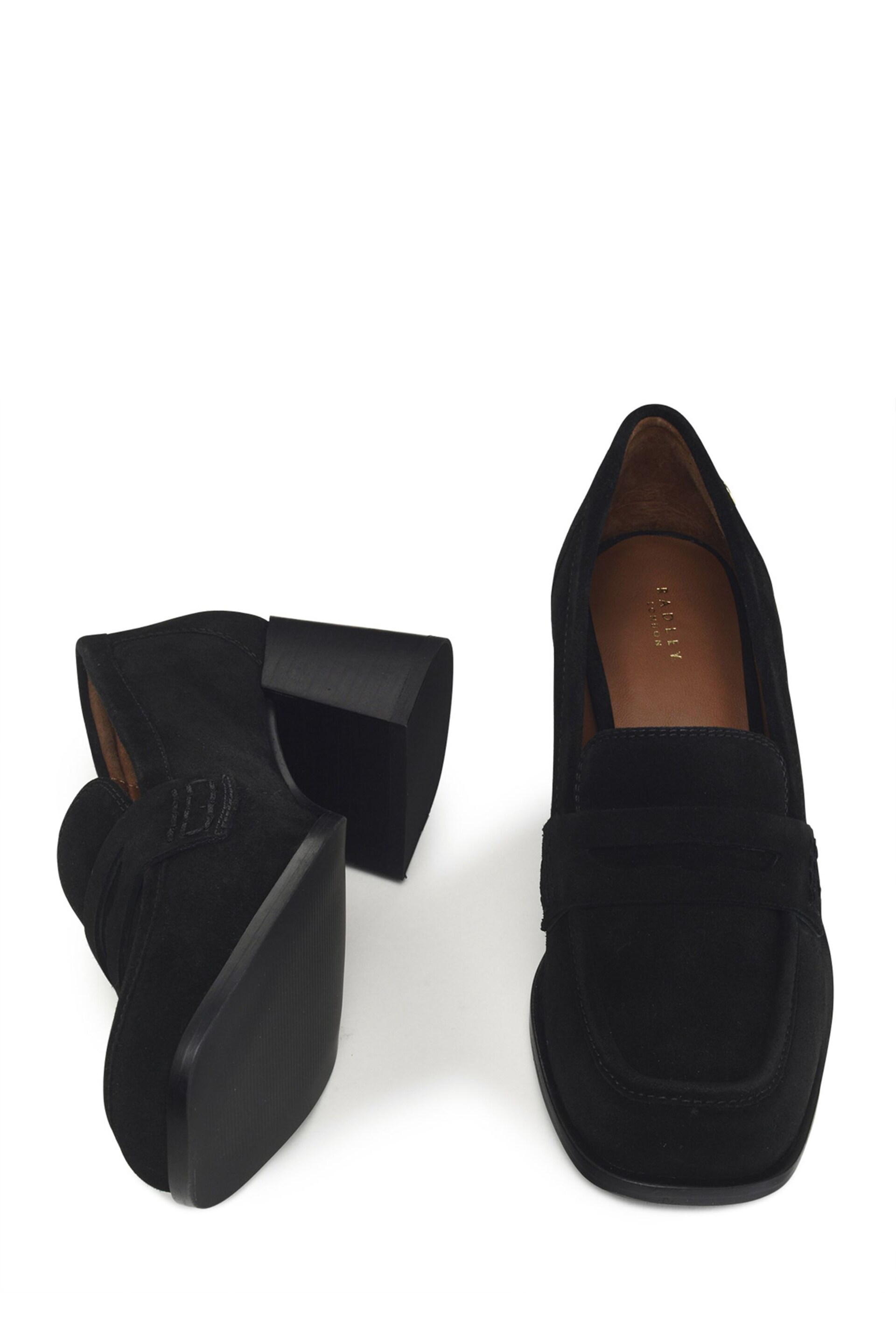 Radley London Thistle Row Midi Black Heel Loafers - Image 3 of 4