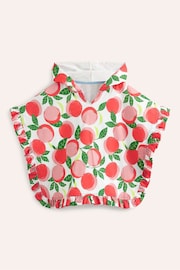Boden Orange Peach Towelling Poncho Hoodie - Image 1 of 3