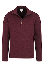 Mountain Warehouse Red Mens Idris Half-Zip Fleece - Image 2 of 5