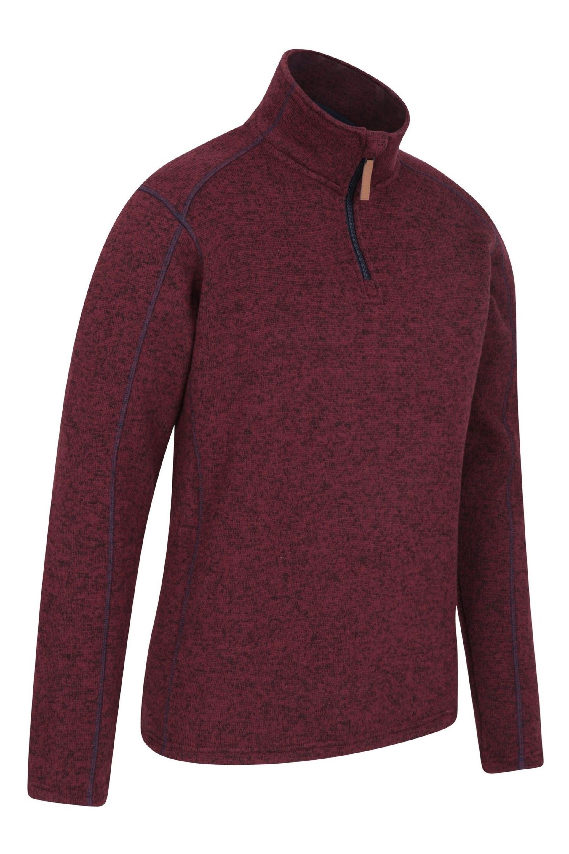 Mountain Warehouse Red Mens Idris Half-Zip Fleece - Image 3 of 5