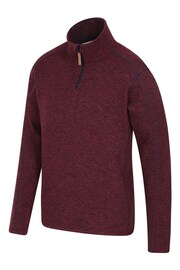 Mountain Warehouse Red Mens Idris Half-Zip Fleece - Image 4 of 5