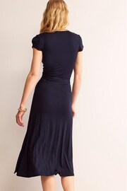 Boden Blue Petite Joanna Cap Sleeve Wrap Dress - Image 3 of 5
