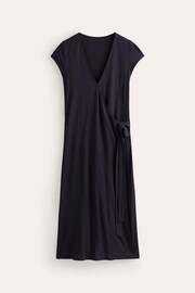 Boden Blue Petite Joanna Cap Sleeve Wrap Dress - Image 5 of 5