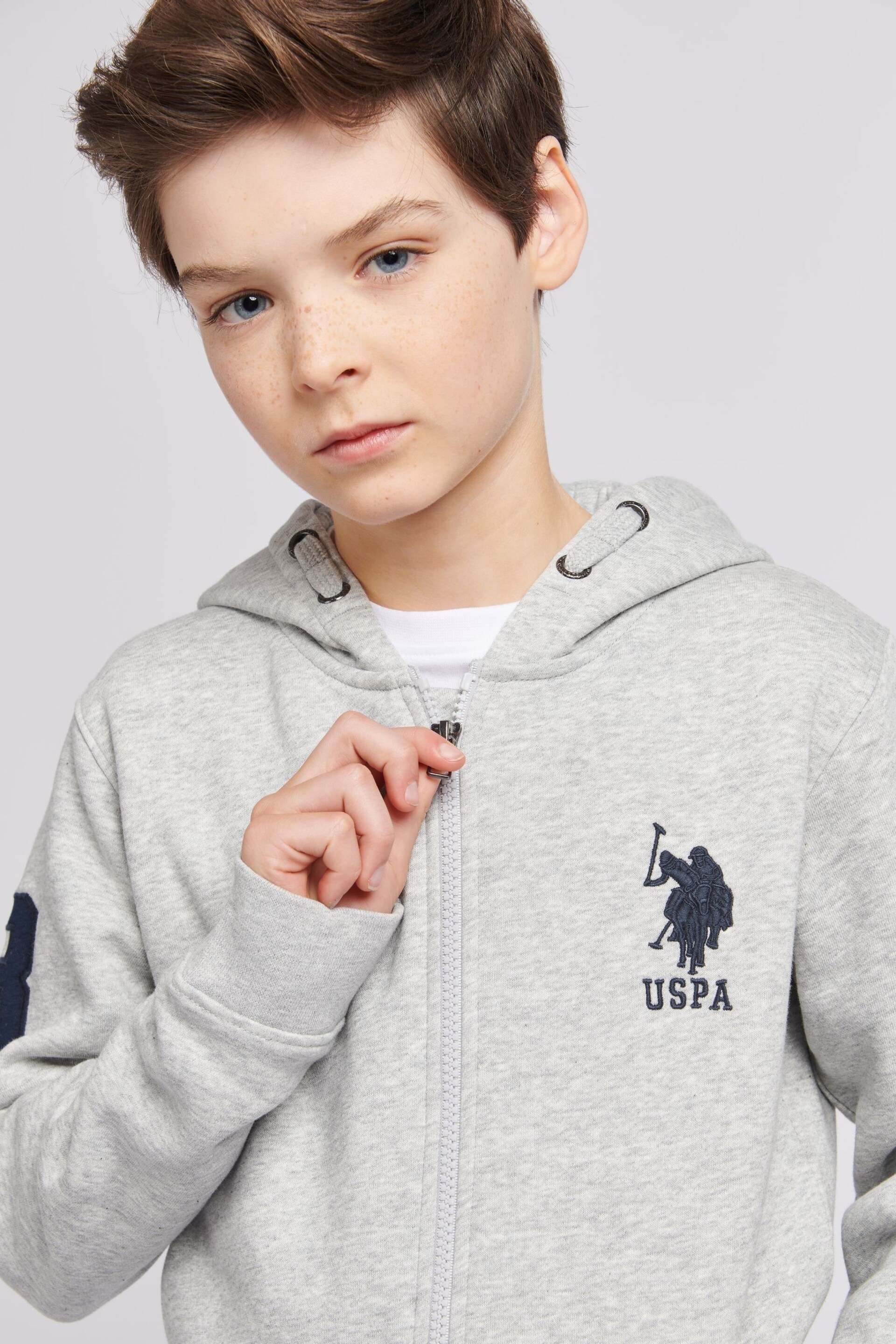 U.S. Polo Assn. Boys Player 3 Zip Hoodie - Image 3 of 4