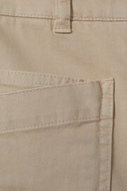 Reiss Neutral Nova Cotton Blend Shorts with Turned-Up Hems - Image 5 of 5