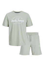 JACK & JONES JUNIOR Blue Logo T-Shirt And Shorts Set - Image 1 of 3