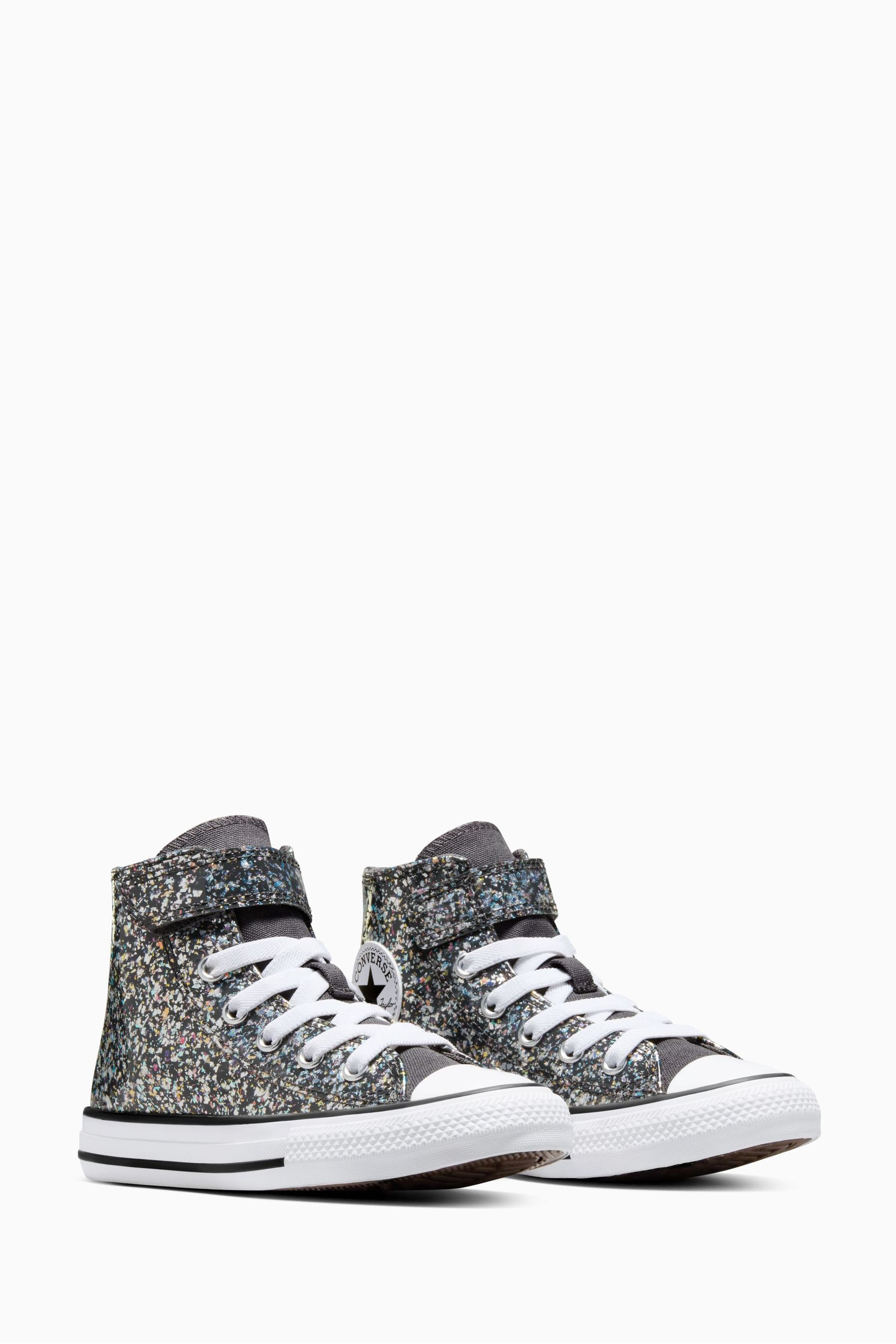 Buy Converse Grey Junior Chuck Taylor Glitter 1V Trainers from the Next UK online shop